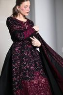 ZAIB-3PC KARANDI EMBROIDERED SHIRT WITH KARANDI EMBROIDERED SHAWL AND TROUSER -BIC-5297