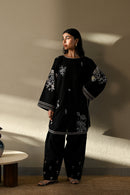 ZAIB-3PC DHANAK EMBROIDERED SHIRT WITH MUNARK EMBROIDERED DUPATTA AND TROUSER-BIC-4406