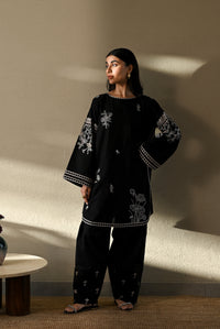 ZAIB-3PC DHANAK EMBROIDERED SHIRT WITH MUNARK EMBROIDERED DUPATTA AND TROUSER-BIC-4406