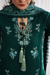 GARNET-3PC DHANAK EMBROIDERED SHIRT WITH DHANAK EMBROIDERED SHAWL & TROUSER-BIC-4318