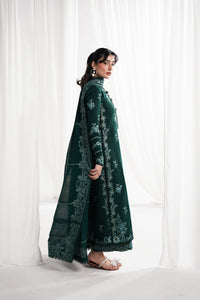 GARNET-3PC DHANAK EMBROIDERED SHIRT WITH DHANAK EMBROIDERED SHAWL & TROUSER-BIC-4318