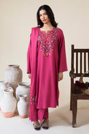 ASLING-3PC DHANAK EMBROIDERED SHIRT WITH DHANAK EMBROIDERED SHAWL AND TROUSER-BIC-4420