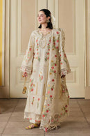 MARYAM HUSSAIN-3PC LAWN HEAVY EMBROIDERED SHIRT WITH ORGANZA EMB DUPATTA AND TROUSER-BIC-4903