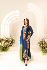MIRANA-3PC LAWN EMBROIDERED SHIRT WITH CHIFFON TYE & DYE DUPATTA & TROUSER-BIC-3780