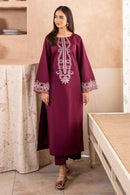 IZEL-2PC DHANAK EMBROIDERED SHIRT WITH DHANAK TROUSER-BIC-104