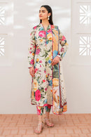 BAROUQE-3PC KARANDI PRINTED SHIRT WITH KARANDI PRINTED DUPATTA AND TROUSER-BIC-2578