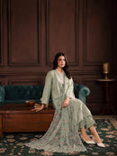 BATIK-3PC DHANAK EMBROIDERED SHIRT WITH COUTRAI PRINTED SHAWL AND TROUSER-BIC-5191