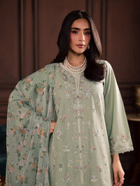 BATIK-3PC DHANAK EMBROIDERED SHIRT WITH COUTRAI PRINTED SHAWL AND TROUSER-BIC-5191