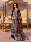 MAHNUR-3PC LAWN LASER WORK EMBROIDERED SHIRT WITH CHIFFON PRINTED EMBROIDERED DUPATTA AND TROUSER-BIC-4772