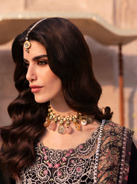 MAHNUR-3PC LAWN LASER WORK EMBROIDERED SHIRT WITH CHIFFON PRINTED EMBROIDERED DUPATTA AND TROUSER-BIC-4772