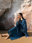 MAHNUR-3PC LAWN LASER WORK EMBROIDERED SHIRT WITH KHAADI NET EMBROIDERED DUPATTA AND TROUSER -BIC-4741