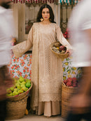 MAHNUR-3PC LAWN CHIKAANKARI EMBROIDERED SHIRT WITH KHADDI NET EMB DUPATTA AND TROUSER -BIC-4703