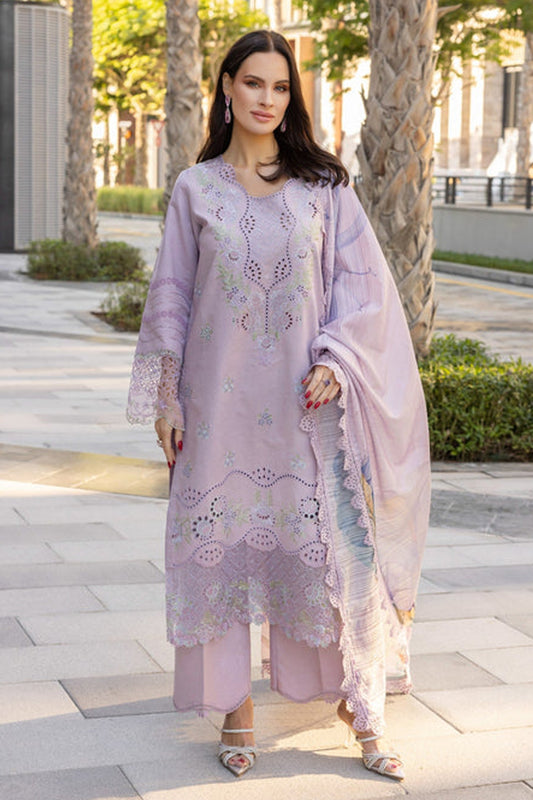 RANG RASIYA-3PC LAWN EMBROIDERED SHIRT WITH MONARK PRINT DUPATTA AND TROUSER-BIC-3706