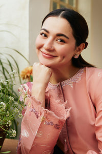 ZARA SHAH JAHAN- 3PC DHANAK EMBROIDERED SHIRT WITH COUTRAI PRINTED SHAWL & EMB TROUSER-BIC-4106