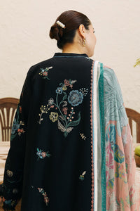 ZARASHAHJAHAN- 3PC DHANAK EMBROIDERED SHIRT WITH COUTRAI WOOL PRINT SHAWL AND EMB TROUSER-BIC-3214