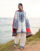 URGE-3PC LAWN EMBROIDERED SHIRT WITH CHIFFOON PRINTED DUPATTA AND EMB TROUSER-BIC-4511