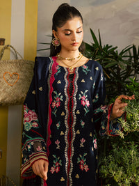 MAHNUR-3PC DHANAK EMBROIDERED SHIRT WITH DHANAK EMBROIDERED SHAWL AND EMB TROUSER-BIC-5231