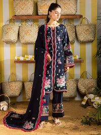MAHNUR-3PC DHANAK EMBROIDERED SHIRT WITH DHANAK EMBROIDERED SHAWL AND EMB TROUSER-BIC-5231