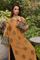 BATIK-2PIECE DHANAK EMBROIDERED SHIRT WITH DHANAK EMB SLEEVES-BIC-15018