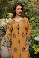 BATIK-2PIECE DHANAK EMBROIDERED SHIRT WITH DHANAK EMB SLEEVES-BIC-15018