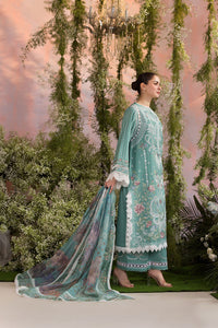 SOBIA NAZIR-3PC LAWN CHIKAN EMBROIDERED SHIRT WITH CHIFFON EMBROIDERED PRINTED DUPATTA AND EMB TROUSER -BIC-4708