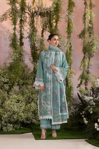 SOBIA NAZIR-3PC LAWN CHIKAN EMBROIDERED SHIRT WITH CHIFFON EMBROIDERED PRINTED DUPATTA AND EMB TROUSER -BIC-4708