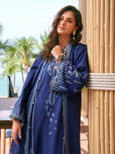 IZEL-3PC LAWN EMBROIDERED SHIRT WITH KHADDI NET EMB DUPATTA AND TROUSER-BIC-4872
