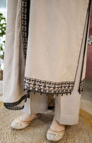 LIBAAS-3PC LAWN EMBROIDERED SHIRT WITH LAWN EMBROIDERED DUPATTA AND TROUSER -BIC-4561