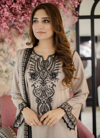 LIBAAS-3PC LAWN EMBROIDERED SHIRT WITH LAWN EMBROIDERED DUPATTA AND TROUSER -BIC-4561