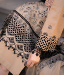 SAPPHIRE-3PC DHANAK EMBROIDERED SHIRT WITH CHIFFON EMBROIDERED DUPATTA AND TROUSER-BIC-4035