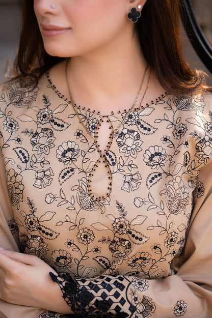 SAPPHIRE-3PC LAWN SEQUENCE EMBROIDERED SHIRT WITH CHIFFON EMBROIDERED DUPATTA AND TROUSER-BIC-3750