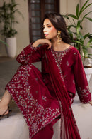 BATIK-3PC LAWN EMBROIDERED SHIRT WITH CHIFFON EMBROIDERED DUPATTA AND EMB TROUSER-BIC-4732