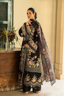 HUSSAIN REHAR-3PC LAWN EMBROIDERED SHIRT WITH CHIFFON PRINTED DUPATTA AND TROUSER-BIC-4702