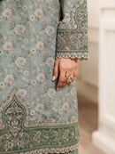 MOHAGNI-3PC LAWN PRINTED EMBROIDERED SHIRT WITH SILK PRINTED DUPATTA AND PRINTED TROUSER-BIC-008