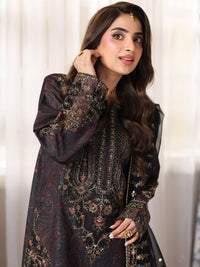 MOHAGNI-3PC LAWN PRINTED EMBROIDERED SHIRT WITH ORGANZA EMBROIDERED DUPATTA AND PRINT TROUSER-9