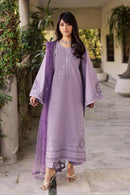 BATIK-3PC LAWN EMBROIDERED SHIRT WITH ORGANZA EMBROIDERED DUPATTA AND TROUSER-BIC-4830