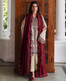 REPUBLIC-3PC DHANAK EMBROIDERED SHIRT WITH DHANAK EMBROIDERED SHAWL AND EMB TROUSER -BIC-5169