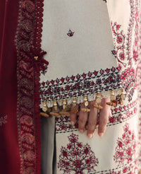 REPUBLIC-3PC DHANAK EMBROIDERED SHIRT WITH DHANAK EMBROIDERED SHAWL AND EMB TROUSER -BIC-5169