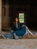 IZEL-3PC KHADDAR EMBROIDERED SHIRT WITH COURTRAI PRINTED SHAWL & TROUSER-BIC-4369