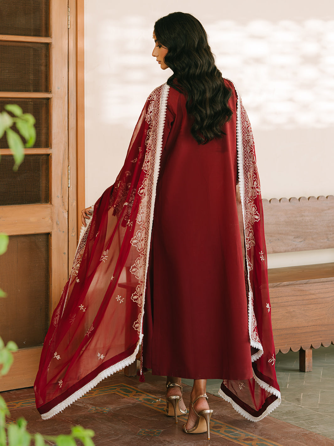 MAHNUR-3PIECE LAWN EMBROIDERED SHIRT WITH KHADDI NET EMB DUPATTA AND TROUSER-BIC-4700