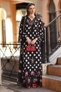 MARIA.B-3PC LAWN PRINTED EMB SHIRT WITH SILK PRINTED DUPATTA AND PRINTED TROUSER-BIC-072