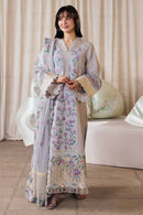 MARYAM HUSSAIN-3PC LAWN EMBROIDERED SHIRT WITH KHADDI NET EMB DUPATTA AND TROUSER-BIC-4913