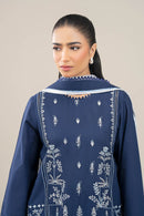 MARIA B-3PC DHANAK EMBROIDERED SHIRT WITH COUTRAI WOOL PRINTED SHAWL AND TROUSER-BIC-4176