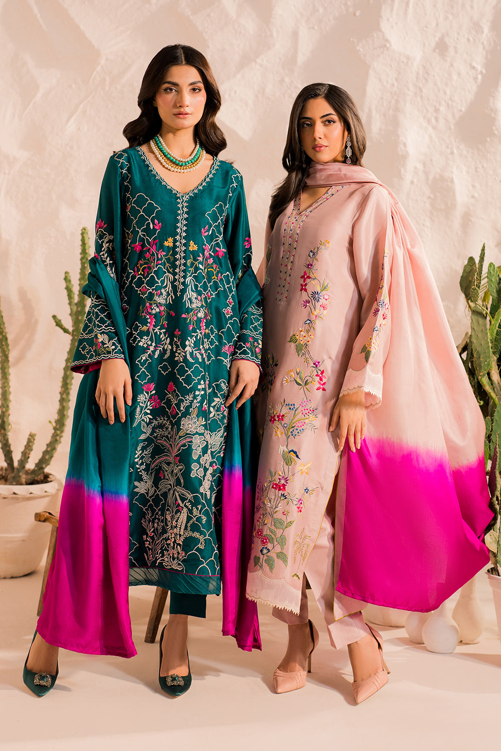 MIRANA-3PC LAWN EMBROIDERED SHIRT WITH CHIFFON TYE&DYE DUPATTA & TROUSER-BIC-4506