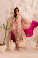MIRANA-3PC LAWN EMBROIDERED SHIRT WITH CHIFFON TYE&DYE DUPATTA & TROUSER-BIC-4506