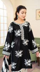 ZARA SHAHJAHAN-3PC LAWN EMBROIDERED SHIRT WITH CHIFFON PRINTED DUPATTA AND EMB TROUSER-BIC-4876