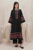 MUSHQ-2PC DHANAK EMBROIDERED SHIRT & EMBROIDERED TROUSER-BIC-112