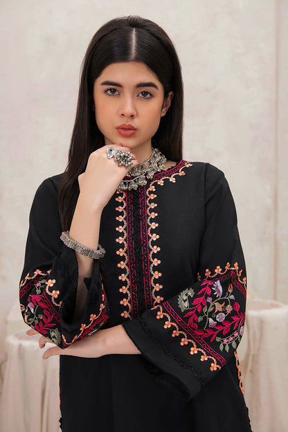 MUSHQ-2PC DHANAK EMBROIDERED SHIRT & EMBROIDERED TROUSER-BIC-112