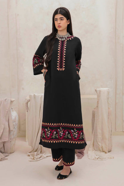 MUSHQ-2PC DHANAK EMBROIDERED SHIRT & EMBROIDERED TROUSER-BIC-112