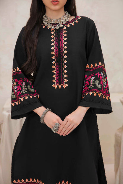 MUSHQ-2PC DHANAK EMBROIDERED SHIRT & EMBROIDERED TROUSER-BIC-112